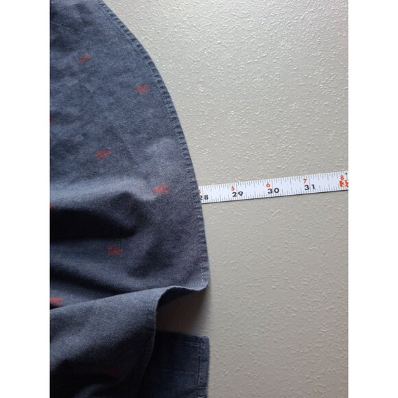 Sonoma Long Sleeve Button-Up Red Lobsters Shirt Men's  Navy With Medium - Picture 7 of 7